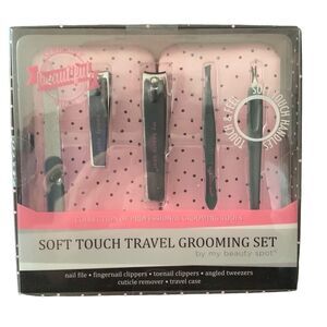 New My Beauty Spot Travel Grooming Set of 6 Soft Touch Tools With Travel Storage